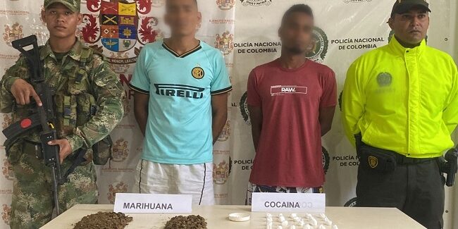 Cayeron dos con 415 gramos de estupefaciente