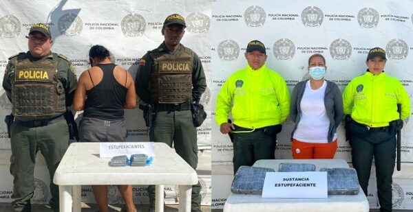 Policía Metropolitana capturó dos mujeres con droga