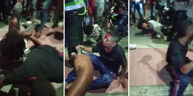 ‘Tumba vieja’ y su cómplice recibieron tremenda paliza