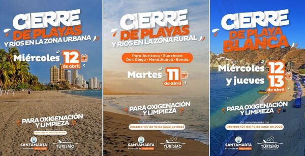 Este miércoles, cierre temporal de las playas para su oxigenación
