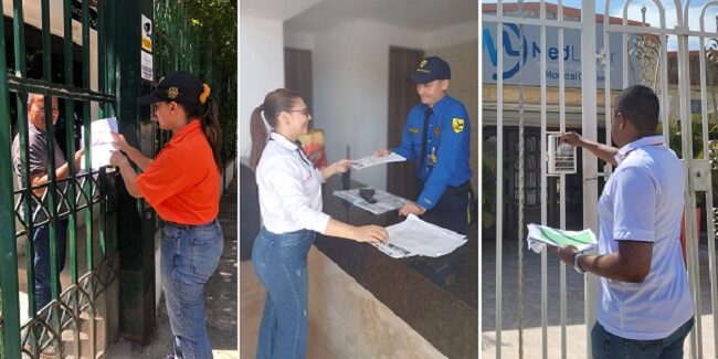 Alcaldía entrega casa a casa facturas del impuesto predial