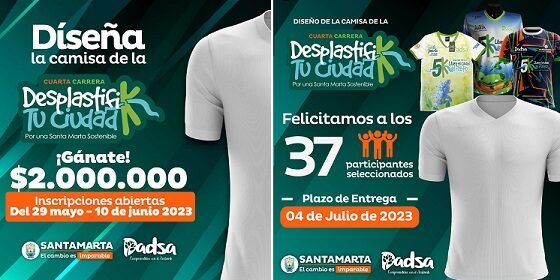 37 personas concursan por el diseño de camiseta para la cuarta carrera