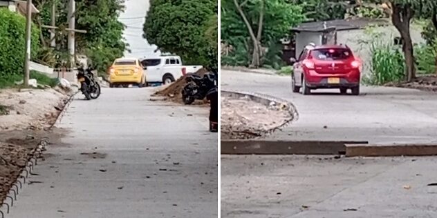 Alcaldía pide a conductores no utilizar tramo recién pavimentado de la vía Bonda