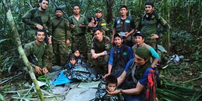 Aparecieron los niños tras 40 días perdidos en la selva (1)