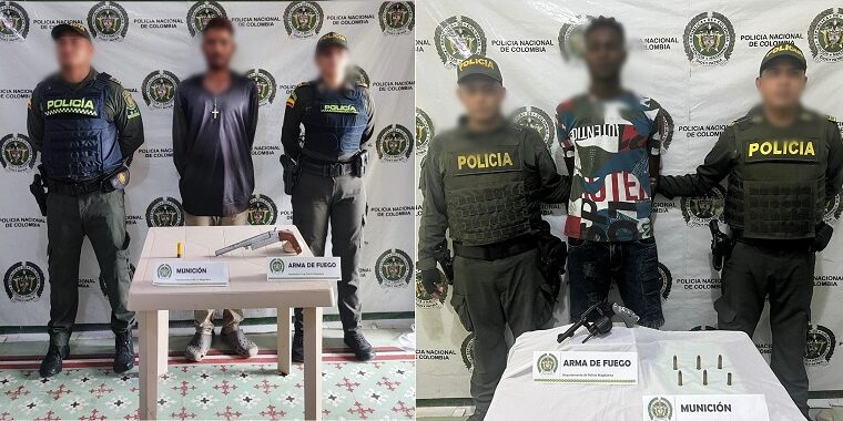 Cayeron dos hombres por porte ilegal de armas de fuego