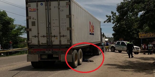 Tractocamión arrolló y mató a adulto mayor