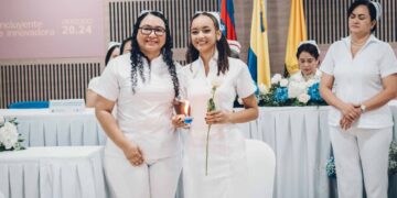 Futuros enfermeros de UNIMAGDALENA reciben el símbolo de la luz con vocación de servicio