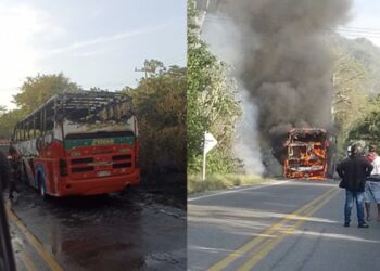 Bus se incendió por falla mecánica en la Troncal de Oriente