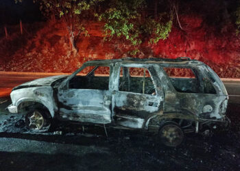 Campero se incendió en plena Troncal del Caribe y quedó completamente destruido