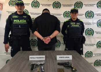 Capturado con un revólver y una pistola en Ciénaga