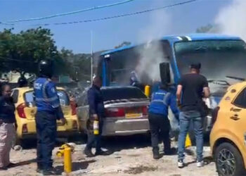 Bus del SETP se incendió en patio de inmovilizados en Santa Marta
