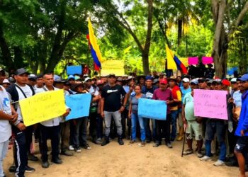 Campesinos protestan por presunta entrega de 1.200 hectáreas a familias ajenas a Remolino